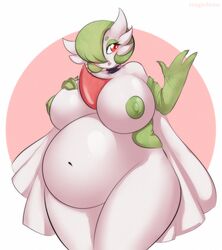 1girls airalin anthro anthrofied belly big_belly chubby female female_only gardevoir huge_ass huge_breasts overweight overweight_female pokemon pokemon_(species) pokemon_rse pregnant ready_to_pop thick_thighs tragicfame wide_hips