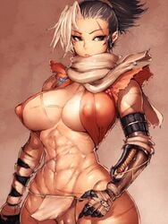 1girls abs belly big_breasts breasts cameltoe cleavage clothes erect_nipples female female_only fromsoftware fumio_(rsqkr) large_breasts muscular muscular_female navel nipples ponytail pussy revealing_clothes rule_63 scar sekiro sekiro:_shadows_die_twice solo thick_thighs wide_hips