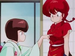 4girls 5_fingers akane_tendo animated bath bob_cut bow breast_grab breast_poke breasts chinese_clothes clothing genderswap genderswap_(mtf) groping kimono multiple_girls nabiki_tendo no_sound nude official_animation ranma-chan ranma_1/2 ranma_saotome rule_63 small_breasts tagme tangzhuang towel undressing video washing water