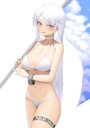 1girls absurd_res absurdres adult azur_lane bare_arms bare_back bare_belly bare_chest bare_hands bare_hips bare_legs bare_midriff bare_navel bare_shoulders bare_skin bare_thighs bare_torso belly belly_button bikini bikini_bottom bikini_only bikini_top black_thighband black_wristband blue_sky breasts choker cleavage clouds collarbone covered_areola covered_areolae covered_breasts covered_crotch covered_nipples covered_pussy covered_vagina curvy curvy_body curvy_female curvy_figure curvy_hips curvy_thighs day daylight daytime dot_nose elbows enterprise_(azur_lane) exposed exposed_arms exposed_belly exposed_legs exposed_midriff exposed_shoulders exposed_thighs exposed_torso eyebrows_visible_through_hair female female_focus female_only fingers groin half_naked high_resolution highres hourglass_figure large_breasts legs light-skinned_female light_skin long_hair looking_at_viewer lordol naked naked_female navel nude nude_female open_mouth open_mouth_smile outdoor outdoors outside parted_lips pole purple_eyes purple_eyes_female pussy shoulders simple_background sky slender_body slender_waist slim_girl slim_waist smile smiling smiling_at_viewer solo standing string_bikini swimsuit swimwear thick_thighs thighband thighs thin_waist upper_body v-line white_background white_bikini white_bikini_bottom white_bikini_only white_bikini_top white_choker white_eyebrows white_hair white_hair_female white_string_bikini white_swimsuit white_swimwear wide_hips wristband
