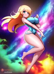 blonde_hair blue_eyes breasts female female_only jaxartdump mario_(series) nintendo princess_rosalina solo super_mario_galaxy