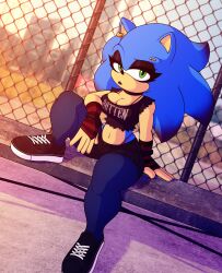 cocomaniadx goth_girl hot_female pantyhose piercing rule_63 sonic_the_hedgehog sonique_the_hedgehog thong