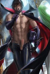 code_geass lelouch_lamperouge male male_only nude penis sakimichan shirtless