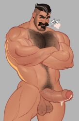 abs balls bara beard biceps big_balls big_penis boner cum daddy dilf erection genital_fluids hairy_chest male male_nipples male_only male_pubic_hair manly mature_male muscular_male nipples nude pecs penis skayous solo solo_male