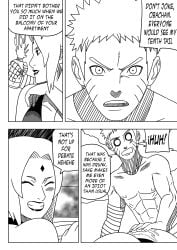 1boy 2girls age_difference ass bandaged_arm bandages big_ass blush comic embarrassed english_text english_translation faceless_female facial_mark flirting forehead_mark grin hand_on_ass head_out_of_frame holding_object mature mature_female mature_woman monochrome multiple_girls naruto naruto:_the_last naruto_(series) naruto_shippuden ninrubio older_female out_of_frame pouring round_ass samui smile speech_bubble story sunbathing sunscreen talking talking_to_another talking_to_partner text touching translated tsunade uzumaki_naruto voluptuous younger_male