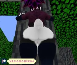 furry large_ass minecraft presenting_hindquarters vrcgooner06 vrchat