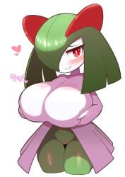 1girls big_breasts blush breasts creatures_(company) eyebrows eyelashes eyes female female_only game_freak generation_3_pokemon heart kirlia nintendo nude pokémon_(species) pokemon pokemon_(species) pokemon_rse sigruku wide_hips