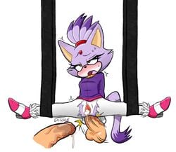 ahe_gao anal anthro arms_behind_back blaze_the_cat bondage bound cum_in_pussy disembodied_penis ditoxin open_mouth pussy_juice sega sonic_(series) vaginal_penetration