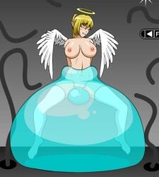 1girls ahe_gao angel angel_girl angel_girl_x angel_wings animated aura big_breasts blonde_hair blue_eyes blue_slime blush bouncing_breasts cum cum_in_pussy cum_inside cum_spurt feathered_wings floating_penis forced_presentation functionally_nude halo hourglass_figure koooon_soft koooon_soft_angel_girl legwear legwear_only looking_pleasured monster monster_rape nude open_mouth pink_nipples pointy_ears ponytail pussy pussy_juice pussy_juice_trail rape restrained restrained_arms restrained_by_slime see-through slime slime_monster spread_legs spreading tongue_out translucent vaginal_penetration vaginal_sex white_legwear wings