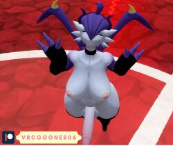 3d futanari gardevoir high-angle_view humanoid humanoid_penis large_breasts large_penis looking_up pokemon pokemon_(species) self_upload vrcgooner06 vrchat