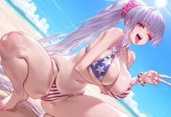 ai_generated artist_request bb_(fate) beach big_ass big_breasts bikini fate_(series) haze