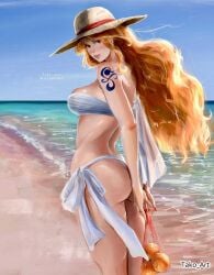 1girls 2d 2d_(artwork) 2d_artwork adult adult_female arm_behind_back arm_tattoo arms_behind_back artistic ass ass_cleavage ass_crack back bare_arms bare_ass bare_back bare_belly bare_butt bare_hands bare_legs bare_midriff bare_shoulders bare_skin bare_thighs beach beach_hat belly big_breasts bikini bikini_bottom bikini_only bikini_top blue_sky blue_tattoo breasts bubble_ass bubble_butt busty busty_female busty_girl closed_mouth_smile coast curvaceous curvaceous_body curvaceous_female curvaceous_figure curvaceous_hips curvy curvy_ass curvy_body curvy_female curvy_figure curvy_hips day daylight daytime digital digital_art digital_drawing digital_drawing_(artwork) digital_media digital_media_(artwork) drawing earrings elbows exposed_arms exposed_ass exposed_back exposed_belly exposed_butt exposed_legs exposed_midriff exposed_shoulders exposed_skin exposed_thighs female female_focus female_only fingernails fingers ginger ginger_hair gluteal_fold hand_behind_back hands_behind_back hat head_tilt high_resolution highres horizon large_boobs large_breasts lean_figure legs_closed legs_together light_smile lips long_hair looking_at_viewer looking_sideways looking_to_the_side mature mature_female median_furrow midriff nail_polish nails nami_(one_piece) narrow_waist ocean one_piece orange-eyed_female orange-haired_female orange_eyebrows orange_eyes orange_hair orange_hair_female outdoor outdoor_nudity outdoors outside post-timeskip red_fingernails red_nail_polish red_nails sand sea seaside shoulders shueisha side-tie_bikini sideboob skindentation sky slender_body slender_waist slim_female slim_waist smile smiley_face smiling smiling_at_viewer solo standing straw_hat swimsuit swimwear tako_art tangerine_(fruit) tattoo tattoo_on_arm tattooed_arm thick_ass thick_butt thick_thighs thighs thighs_together tilted_head upper_body water waves wavy_hair weekly_shonen_jump white_bikini white_bikini_bottom white_bikini_top white_swimsuit white_swimwear wide_hips