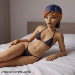 ai_generated airtist alien alien/human alien_girl alien_humanoid animated athletic bikini bikini_bottom bikini_top bra close-up close_up closeup female female_only fit high_resolution highres looking_at_viewer mandalorian panties patreon rebels sabine sabine_wren star_wars star_wars_rebels tagme thong underwear video white_body