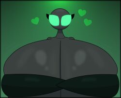 artificial_spirit big big_breasts breasts gigantic gigantic_breasts gray_body heart_symbols huge huge_breasts hyper hyper_breasts notgodokay oc original_character simple simple_shading spirit