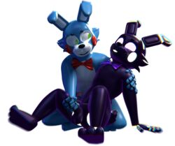 2019 2boys 3d absurd_res animatronic anthro balls bow_tie duo erection five_nights_at_freddy's five_nights_at_freddy's_2 gay glowing glowing_eyes handjob hi_res humanoid_penis lagomorph leporid machine male male_only mammal nude penile penis rabbit robot sex shadow_bonnie smile thebunwiththescarf toy_bonnie toy_bonnie_(fnaf) video_games yaoi