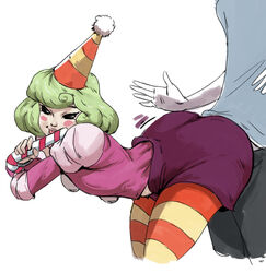 2boys ass big_ass bon_bon_(little_nemo) candy_cane_insertion clothing clown clown_boy dat_ass femboy little_nemo:_adventures_in_slumberland lower_body male redblacktac redfred trap