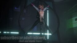 3d ahe_gao belly_button bondage elklordart gwen_stacy_(spider-verse) interrogation machine_bondage marvel nose_hook spider-gwen tagme tickle_torture tickling video