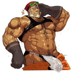 bara buff buff_male cookie_run cookie_run_kingdom cookie_run_ovenbreak crk daddy devsisters dilf gay muscles muscular muscular_male mutton_chops pain_de_campagne_cookie rybiok silver_fox yaoi