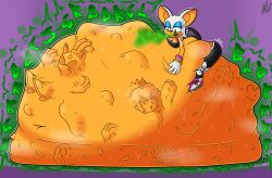 big_ass big_breasts bones burp burping digestion nightwanderer25 rouge_the_bat rouge_the_bat_(riders) sonic_(series) sonic_riders sonic_the_hedgehog_(series) vore vore_belly