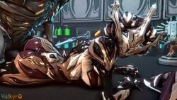 3d animated ass big_ass big_breasts breasts from_behind khora_(warframe) large_ass nekros_(warframe) penis robot sex sound valkyrq video warframe