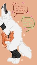 3_toes 4_fingers against_surface against_wall alleycat8706 ambiguous_penetration anthro anthro_on_anthro anthro_penetrated anthro_penetrating anthro_penetrating_anthro arm_tuft arm_wrapping arm_wraps blush bodily_fluids bulge canid canine canis cheek_tuft clenched_teeth closed_eyes crying death_(puss_in_boots) dialogue domestic_cat dominant dreamworks dreamworks_animation duo ears_down elbow_tuft explicitly_stated_consent facial_tuft feet felid feline felis fingers flat_colors fluffy fluffy_tail from_front_position fur fuzzy head_tuft heart_symbol hi_res holding_another holding_partner larger_dom leg_tuft leg_wraps legs_up looking_pleasured male male/male male_penetrated male_penetrating male_penetrating_male mammal moan neck_tuft nude open_mouth orange_body orange_fur outline penetration pivoted_ears profanity puss puss_in_boots:_the_last_wish puss_in_boots_(dreamworks) puss_in_boots_(film) puss_in_boots_(franchise) puss_in_boots_the_last_wish sex shaking sharp_teeth shoulder_tuft shrek_(series) side_view simple_background size_difference smaller_penetrated speech_bubble standing stomach_bulge tabby_cat tail tears tears_of_pleasure teeth text toes trembling tuft universal_pictures universal_studios white_body white_fur wolf wrapped_arms wrapped_legs wraps