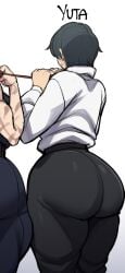 1boy big_ass blackwhiplash bwl femboy huge_ass jujutsu_kaisen leashed repost twink yuta_okkotsu