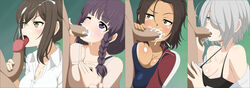 4girls atelier_gons big_breasts censored cum cum_in_mouth cum_on_hair ejaculation female female_focus hikari_hazakura_(nande_koko_ni_sensei_ga!?) human human_only kojima_kana_(nande_koko_ni_sensei_ga!?) matsukaze_mayu_(nande_koko_ni_sensei_ga!?) multiple_girls nande_koko_ni_sensei_ga!? nude sensei sex tachibana_chizuru_(nande_koko_ni_sensei_ga!?)