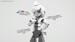 1boy 3d 3d_(artwork) 4k dell_spencer dialogue freckles freckles_on_face glowing glowing_eyes hand_on_chest hand_on_hip imminent_sex looking_at_viewer male naughty_face reaper21cry robot robot_boy robot_humanoid sfm short_hair smug_face solo source_filmmaker source_filmmaker_(artwork) speech standing talking_to_viewer team_fortress_2 text white_background white_body white_hair yellow_eye