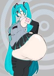 hatsune miku from vocaloid by vireltsuki