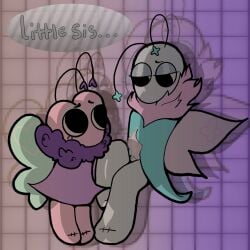 1boy 1girls age_difference aged_down antennae antennae_(anatomy) big_pupils blue_body brother brother_and_sister butterfly cock concerned_look cub dandy's_world dialogue dick digital_drawing_(artwork) digital_media_(artwork) dubious_consent english english_dialogue female flutter_(dandy's_world) flyte_(dandy's_world) genitalia genitals imminent_rape imminent_sex incest incest_(lore) insect_wings insects jpeg korrak1nd0fk1d lidded_eyes male no_arms no_mouth penis pink_body pink_penis possible_rape roblox roblox_game sister sister_and_brother size_difference speaking straight talking talking_to_another tentacle_penis unusual_genitalia wings young younger_female