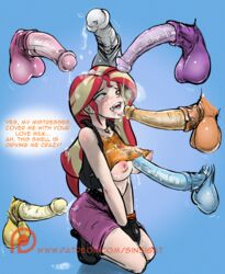 1girls 2018 6futas alternate_version_available animal_genitalia animal_penis applejack_(mlp) areola bare_arms bare_shoulders belt black_belt black_footwear black_gloves black_vest blonde_hair blue_background blush breasts breasts_exposed breasts_out bukkake cum cum_in_hair cum_in_mouth cum_on_breasts cum_on_clothes cum_on_floor cum_on_hair cum_on_tongue cum_pool cum_puddle dickgirl disembodied_penis disembodied_penises ejaculation_between_breasts english_text equestria_girls equine_penis erect_penis erection exposed_breasts female femsub fluttershy_(mlp) footwear friendship_is_magic full_body futadom futanari gloves gradient_background green_eyes group gynomorph half-erect happy_female happy_sex horse_penis horsecock human intersex kneeling linea_alba long_hair male mammal medium_breasts miniskirt multicolored_hair multiple_doms multiple_doms_one_sub multiple_futa multiple_penises musk my_little_pony necklace nipples no_bra open_mouth open_vest orange_tank_top patreon pendant penis penis_between_breasts pinkie_pie_(mlp) puffy_areolae purple_skirt rainbow_dash_(mlp) rarity_(mlp) red_hair semi-erect simple_background sinsigat skirt solo_focus straight_hair sunset_shimmer surrounded_by_penises tank_top_lift testicles text three-quarter_view tongue torogao twilight_sparkle_(mlp) two-tone_hair two_tone_hair uncensored v_arms vest