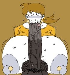 1boy 1girls 2d :>= alternate_version_at_source alternate_version_available balls big_breasts blowjob blowjob_face breasts dark-skinned_male digital_media_(artwork) female flies_for_smell hairy_balls huge_areolae huge_balls huge_breasts huge_cock huge_nipples hyper_penis interracial jaune_(spooky_month) male massive_penis nipple_piercing oral penis pov prismal_dynamo pubic_hair saliva smell spooky_month straight sucking voluptuous