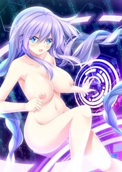 1girls absurdres areolae blue_eyes blush braid breasts cpu_(neptunia) d-pad d-pad_hair_ornament female goddess hair_ornament highres kludea large_breasts long_hair looking_at_viewer mouth_open naked navel neptune_(neptunia) neptunia_(series) nipples nude nude_female open_mouth purple_hair purple_heart_(neptunia) smile solo symbol-shaped_pupils twin_braids very_long_hair video_games