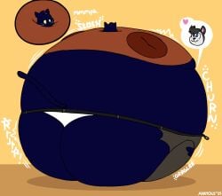 big_ass big_breasts blueberry_inflation breasts bubble_butt cleavage female furry hastagaspacho huge_ass huge_breasts inflation mae_borowski night_in_the_woods spherical_inflation tagme thick_thighs wide_hips