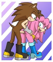 anthro areola ass bent_over big_breasts blush boots boots_only breasts clothing dan_guru_the_hedgehog digital_media_(artwork) duo echidna erection eulipotyphlan female female_penetrated fingerless_gloves footwear footwear_only from_behind_position fur genitals gloves hair handwear hedgehog hi_res humanoid_genitalia humanoid_penis looking_pleasured male male/female male_penetrating male_penetrating_female mammal monotreme mostly_nude nipples nude open_mouth penetration penile penis pussy sega sex shoes sky_the_echidna smile sonic_(series) sonic_the_hedgehog_(series) sonicguru standing standing_sex tail tongue tongue_out vaginal_penetration vulva