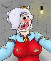 brawl_stars colette_(brawl_stars) female female_pred mawshot oral_vore pov pov_vore saliva_string vore