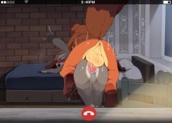 1boy animal_ears blush body_fur brown_fur commentary_request dagasi female furry furry_female furry_with_furry highres indoors judy_hopps nick_wilde nude paid_reward_available penis sex straight tail testicles uncensored vaginal_penetration zootopia