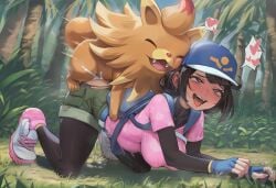1boy 1girls ahe_gao ai_generated all_fours bestiality big_breasts canine canine_on_human closed_eyes clothed_sex covered_nipples cum cum_in_pussy cum_inside cum_overflow deep_penetration doggy_style drooling excited eyes_rolling_back female female_on_feral female_penetrated female_pervert female_protagonist_(pokemon_ww) feral feral_on_female feral_on_human fucked_silly full-face_blush game_freak generation_10_pokemon hanging_breasts human_on_feral interspecies large_breasts large_insertion loving_sex male male/female male_penetrating male_pokemon/female_human motion_lines mounting naughty_face nintendo nokani outdoors penetration pokemon pokemon_(species) pokemon_ww pokephilia pombon pomken rubbing_cheek saliva self_upload sex sex_from_behind smile spoken_heart stomach_bulge straight_sex tearing_up tongue_out torn_clothes vaginal_penetration vaginal_sex zoophilia