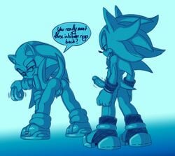 andromorph anthro anus ass blush bottomless bottomless_male cuntboy duo eulipotyphlan footwear gloves handwear hedgehog hi_res intersex mammal mostly_nude nowykowski7 penis precum presenting presenting_hindquarters pussy shadow_the_hedgehog shoes sonadow sonic_(series) sonic_the_hedgehog topless vein veiny_penis