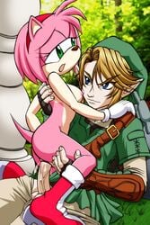 amy_rose anthro bbmbbf big_ears big_penis concentration crossover elf elf_ear female link link_(twilight_princess) male moan moaning nintendo outdoor_sex outdoors outside palcomix pillar pink_fur sega sonic_(series) soulteam straight the_legend_of_zelda twilight_princess young