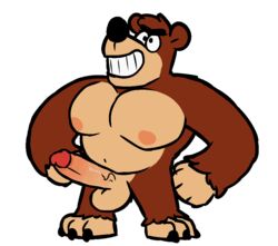 2019 anthro banjo-kazooie banjo_(banjo-kazooie) brown_fur charmcharmcharm erection fur furry male male_only mammal nude penis rareware testicles ursid