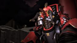 1futa 3d anal anal_sex ass balls big_breasts bodysuit breasts fempyro flexing futa_only futanari gas_mask gloves huge_cock human intersex latex penis pyro robot size_difference solo source_filmmaker space spread_legs tappysfm team_fortress_2 thighhigh_boots