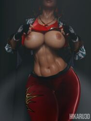 3d abs azucena azucena_milagros_ortiz_castillo bandai_namco big_breasts breasts female fit fit_female flashing flashing_breasts hikaru3d namco namco_bandai partially_clothed peruvian peruvian_female tekken tekken_8 toned toned_female toned_stomach twitter undressing