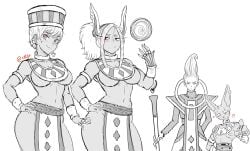 2girls beerus_(cosplay) bunny_ears bunny_girl cheelai cosplay dark-skinned_female dragon_ball dragon_ball_z ettso miruko my_hero_academia rumi_usagiyama