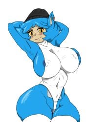 big_ass big_breasts big_breasts big_legs blue_skin funkin_in_the_massacre_night funkin_in_the_massacre_night_d-sides slendytubbies slendytubbies_3 slendytubbies_oc suit teletubbie teletubbies yellow_eyes zoe_(fitmn_d-sides)