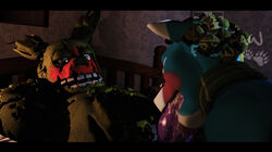 blowjob five_nights_at_freddy's five_nights_at_freddy's_3 furry gay male male_only springtrap springtrap_(fnaf)