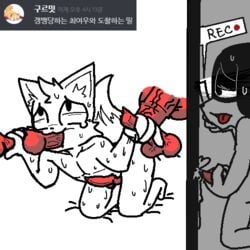 1:1 anthro bae_ddil canid canine canis choi_fox ddil domestic_dog erection fellatio gangbang group group_sex handjob knot low_res male mammal masturbation nude oral penile penile_masturbation penis sex sweat yaoi 컴공_다니는_만화