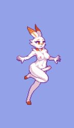 1futa 2019 anthro anthrofied applejuiceman areolae ass big_breasts big_ears big_eyes breasts bunny_ears edit erection eyelashes feet fur furry futa_only futanari green_fur hard_pixels intersex lagomorph leg_up long_ears looking_away navel nintendo nipples noscium nude orange_fur paws penis pixel_art pokémon_(species) pokemon pokemon_ss pose purple_background scorbunny smile solo standing thick_thighs video_games white_fur white_penis wide_hips