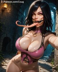 1girls ai_assisted ai_generated coug cougwe halloween mileena mortal_kombat stable_diffusion