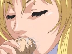 00s 1boy 2001 animated bible_black blonde_hair closed_eyes cum cum_shoot ejaculation fellatio female lowres oral penis saeki_kaori straight tagme uncensored